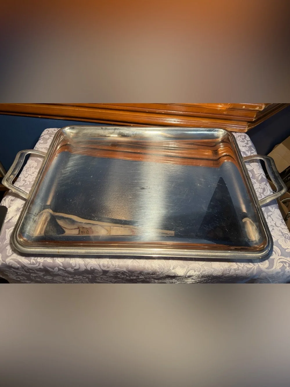 Stainless Steel Serving Tray Brazilian Brand Meridional 21in